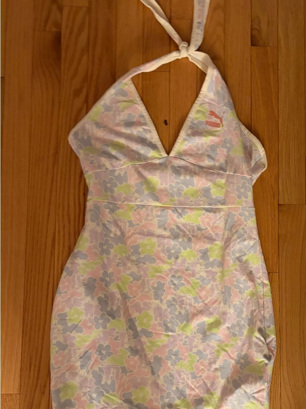 Puma Pastel Floral Halter Dress in Pink, Blue, Lime